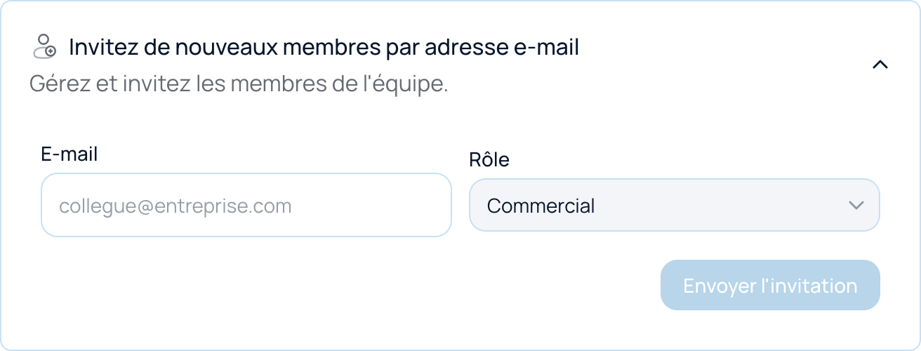 Inviter de nouveaux membres par e-mail
